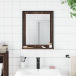 vidaXL Oglindă baie cu raft stejar maro 50x12x60 cm lemn prelucrat