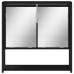 vidaXL Dulap baie cu oglindă negru 60x16x60 cm lemn compozit vidaXL Dulap baie cu oglindă negru 60x16x60 cm lemn compozit