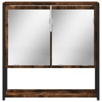 vidaXL Dulap baie cu oglindă stejar fumuriu 60x16x60 cm lemn compozit vidaXL Dulap baie cu oglindă stejar fumuriu 60x16x60 cm lemn compozit