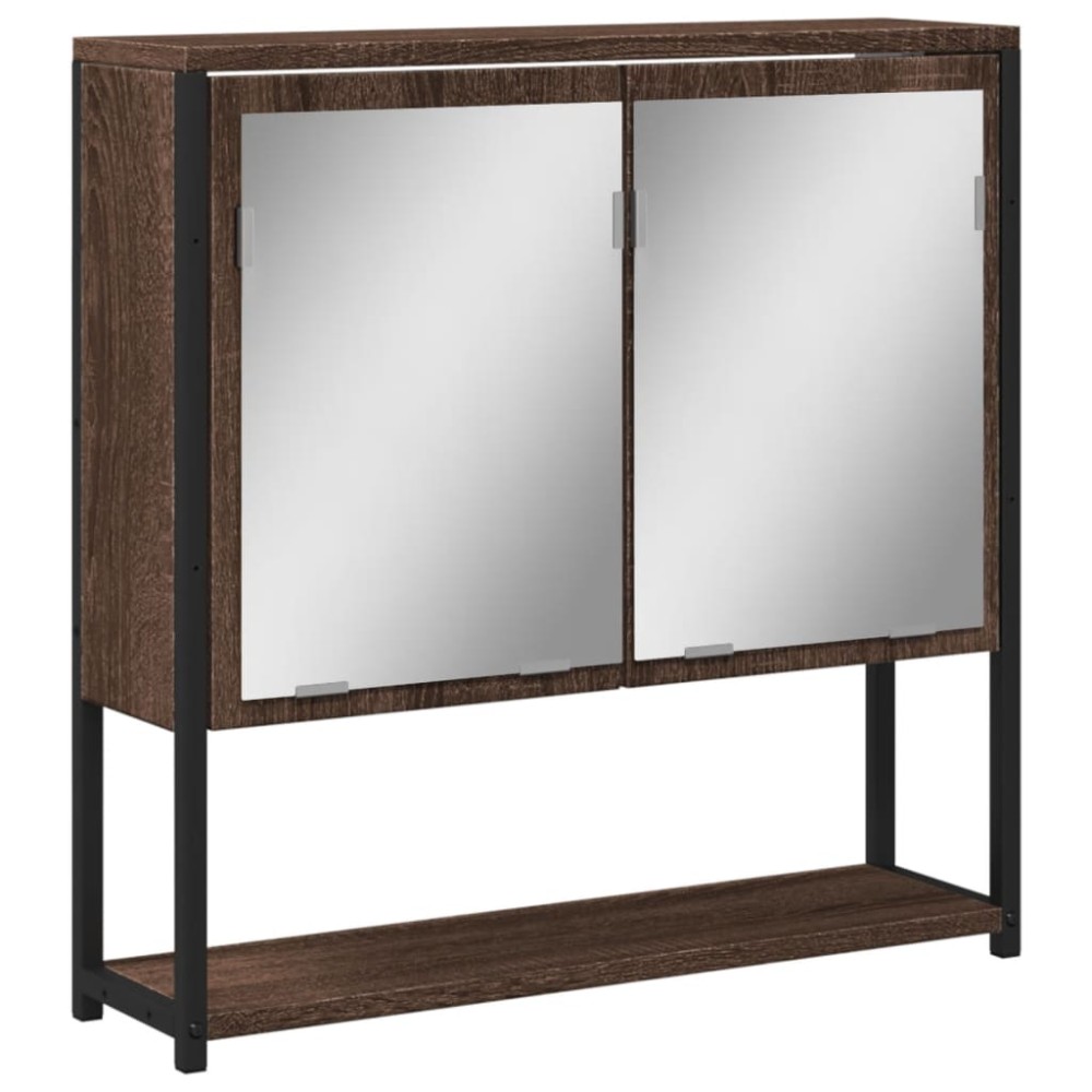 vidaXL Dulap de baie cu oglindă stejar maro 60x16x60 cm lemn compozit