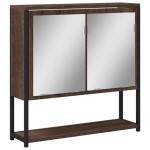 vidaXL Dulap de baie cu oglindă stejar maro 60x16x60 cm lemn compozit