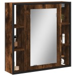 vidaXL Dulap baie cu oglindă stejar fumuriu 60x16x60 cm lemn compozit vidaXL Dulap baie cu oglindă stejar fumuriu 60x16x60 cm lemn compozit