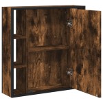 vidaXL Dulap baie cu oglindă stejar fumuriu 60x16x60 cm lemn compozit vidaXL Dulap baie cu oglindă stejar fumuriu 60x16x60 cm lemn compozit