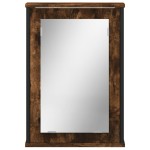 vidaXL Dulap baie cu oglindă stejar fumuriu 42x12x60 cm lemn compozit vidaXL Dulap baie cu oglindă stejar fumuriu 42x12x60 cm lemn compozit