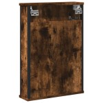 vidaXL Dulap baie cu oglindă stejar fumuriu 42x12x60 cm lemn compozit vidaXL Dulap baie cu oglindă stejar fumuriu 42x12x60 cm lemn compozit