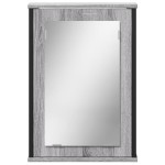vidaXL Dulap baie cu oglindă gri sonoma 42x12x60 cm lemn compozit vidaXL Dulap baie cu oglindă gri sonoma 42x12x60 cm lemn compozit