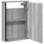 vidaXL Dulap baie cu oglindă gri sonoma 42x12x60 cm lemn compozit vidaXL Dulap baie cu oglindă gri sonoma 42x12x60 cm lemn compozit