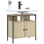 vidaXL Dulap chiuvetă baie, stejar sonoma, 60x30x60 cm, lemn prelucrat vidaXL Dulap chiuvetă baie, stejar sonoma, 60x30x60 cm, lemn prelucrat