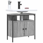 vidaXL Dulap chiuvetă baie, gri sonoma, 60x30x60 cm, lemn prelucrat vidaXL Dulap chiuvetă baie, gri sonoma, 60x30x60 cm, lemn prelucrat