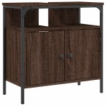 vidaXL Dulap chiuvetă de baie, stejar maro, 60x30x60 cm lemn prelucrat vidaXL Dulap chiuvetă de baie, stejar maro, 60x30x60 cm lemn prelucrat
