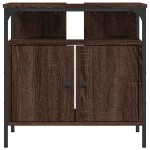 vidaXL Dulap chiuvetă de baie, stejar maro, 60x30x60 cm lemn prelucrat vidaXL Dulap chiuvetă de baie, stejar maro, 60x30x60 cm lemn prelucrat