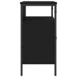vidaXL Dulap pentru chiuvetă baie, negru, 80x30x60 cm, lemn prelucrat vidaXL Dulap pentru chiuvetă baie, negru, 80x30x60 cm, lemn prelucrat