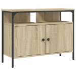 vidaXL Dulap chiuvetă baie, stejar sonoma, 80x30x60 cm, lemn prelucrat vidaXL Dulap chiuvetă baie, stejar sonoma, 80x30x60 cm, lemn prelucrat