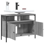 vidaXL Dulap chiuvetă baie, gri sonoma, 80x30x60 cm, lemn prelucrat vidaXL Dulap chiuvetă baie, gri sonoma, 80x30x60 cm, lemn prelucrat