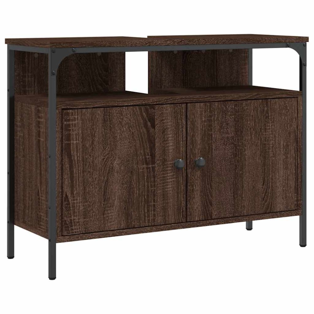 vidaXL Dulap chiuvetă de baie, stejar maro, 80x30x60 cm lemn prelucrat