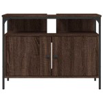 vidaXL Dulap chiuvetă de baie, stejar maro, 80x30x60 cm lemn prelucrat vidaXL Dulap chiuvetă de baie, stejar maro, 80x30x60 cm lemn prelucrat