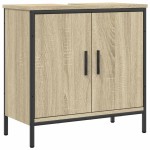 vidaXL Dulap chiuvetă baie, stejar sonoma, 60x30x60 cm, lemn prelucrat vidaXL Dulap chiuvetă baie, stejar sonoma, 60x30x60 cm, lemn prelucrat