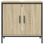 vidaXL Dulap chiuvetă baie, stejar sonoma, 60x30x60 cm, lemn prelucrat vidaXL Dulap chiuvetă baie, stejar sonoma, 60x30x60 cm, lemn prelucrat