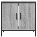 vidaXL Dulap chiuvetă baie, gri sonoma, 60x30x60 cm, lemn prelucrat vidaXL Dulap chiuvetă baie, gri sonoma, 60x30x60 cm, lemn prelucrat