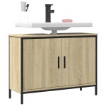 vidaXL Dulap chiuvetă baie, stejar sonoma, 80x30x60 cm, lemn prelucrat vidaXL Dulap chiuvetă baie, stejar sonoma, 80x30x60 cm, lemn prelucrat