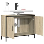 vidaXL Dulap chiuvetă baie, stejar sonoma, 80x30x60 cm, lemn prelucrat vidaXL Dulap chiuvetă baie, stejar sonoma, 80x30x60 cm, lemn prelucrat