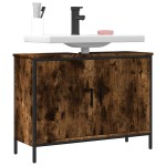 vidaXL Dulap chiuvetă baie, stejar fumuriu, 80x30x60 cm lemn prelucrat vidaXL Dulap chiuvetă baie, stejar fumuriu, 80x30x60 cm lemn prelucrat