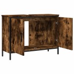 vidaXL Dulap chiuvetă baie, stejar fumuriu, 80x30x60 cm lemn prelucrat vidaXL Dulap chiuvetă baie, stejar fumuriu, 80x30x60 cm lemn prelucrat