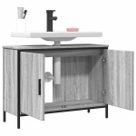 vidaXL Dulap chiuvetă baie, gri sonoma, 80x30x60 cm, lemn prelucrat vidaXL Dulap chiuvetă baie, gri sonoma, 80x30x60 cm, lemn prelucrat