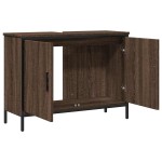 vidaXL Dulap chiuvetă de baie, stejar maro, 80x30x60 cm lemn prelucrat vidaXL Dulap chiuvetă de baie, stejar maro, 80x30x60 cm lemn prelucrat