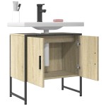 vidaXL Dulap chiuvetă baie, stejar sonoma, 60x33x60 cm, lemn prelucrat vidaXL Dulap chiuvetă baie, stejar sonoma, 60x33x60 cm, lemn prelucrat