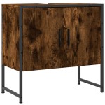 vidaXL Dulap chiuvetă baie, stejar fumuriu, 60x33x60 cm lemn prelucrat vidaXL Dulap chiuvetă baie, stejar fumuriu, 60x33x60 cm lemn prelucrat