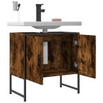 vidaXL Dulap chiuvetă baie, stejar fumuriu, 60x33x60 cm lemn prelucrat vidaXL Dulap chiuvetă baie, stejar fumuriu, 60x33x60 cm lemn prelucrat