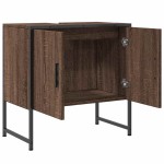 vidaXL Dulap chiuvetă de baie, stejar maro, 60x33x60 cm lemn prelucrat vidaXL Dulap chiuvetă de baie, stejar maro, 60x33x60 cm lemn prelucrat
