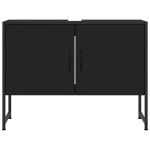 vidaXL Dulap chiuveta de baie, negru, 80x33x60 cm, lemn compozit vidaXL Dulap chiuveta de baie, negru, 80x33x60 cm, lemn compozit
