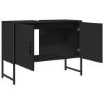 vidaXL Dulap chiuveta de baie, negru, 80x33x60 cm, lemn compozit vidaXL Dulap chiuveta de baie, negru, 80x33x60 cm, lemn compozit