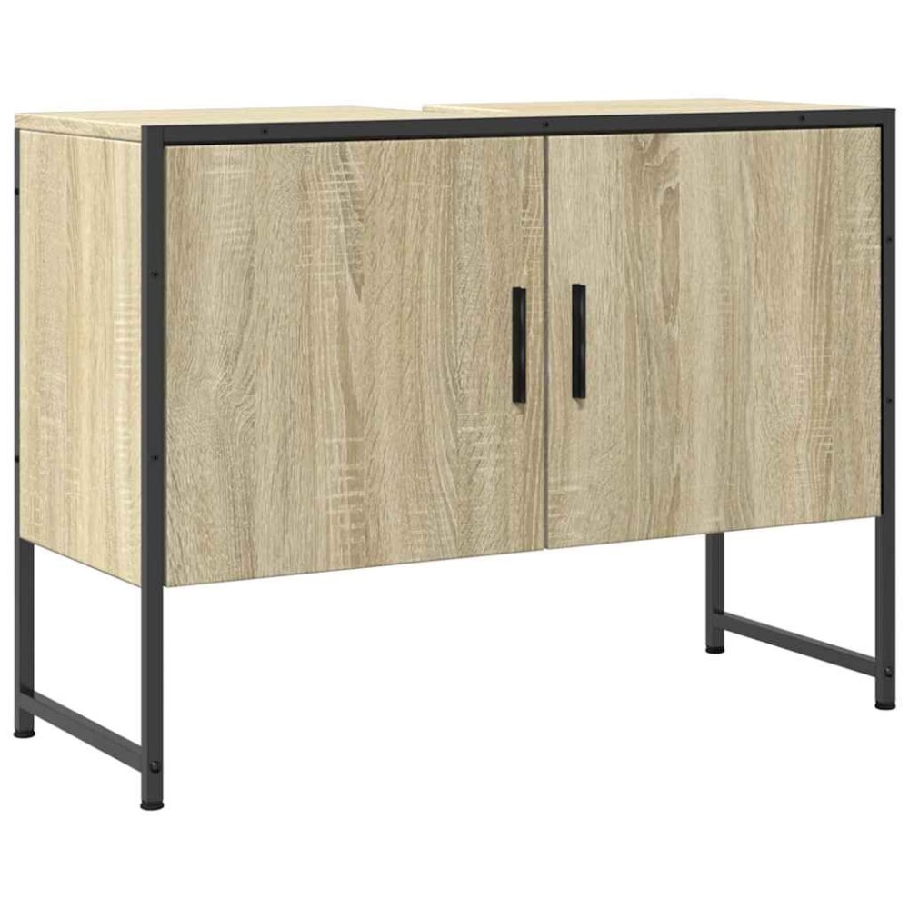 vidaXL Dulap chiuveta de baie, stejar sonoma, 80x33x60cm lemn compozit