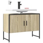 vidaXL Dulap chiuveta de baie, stejar sonoma, 80x33x60cm lemn compozit vidaXL Dulap chiuveta de baie, stejar sonoma, 80x33x60cm lemn compozit