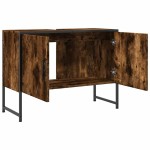 vidaXL Dulap chiuveta de baie stejar fumuriu 80x33x60 cm lemn compozit vidaXL Dulap chiuveta de baie stejar fumuriu 80x33x60 cm lemn compozit