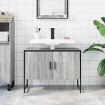 vidaXL Dulap chiuveta de baie, gri sonoma, 80x33x60 cm, lemn compozit vidaXL Dulap chiuveta de baie, gri sonoma, 80x33x60 cm, lemn compozit