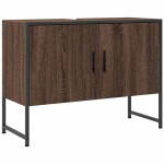 vidaXL Dulap chiuveta de baie, stejar maro, 80x33x60 cm, lemn compozit vidaXL Dulap chiuveta de baie, stejar maro, 80x33x60 cm, lemn compozit
