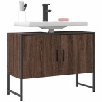 vidaXL Dulap chiuveta de baie, stejar maro, 80x33x60 cm, lemn compozit vidaXL Dulap chiuveta de baie, stejar maro, 80x33x60 cm, lemn compozit