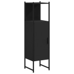 vidaXL Dulap de baie, negru, 33x33x120,5 cm, lemn prelucrat vidaXL Dulap de baie, negru, 33x33x120,5 cm, lemn prelucrat