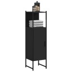 vidaXL Dulap de baie, negru, 33x33x120,5 cm, lemn prelucrat vidaXL Dulap de baie, negru, 33x33x120,5 cm, lemn prelucrat