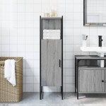 vidaXL Dulap de baie, gri sonoma, 33x33x120,5 cm, lemn prelucrat vidaXL Dulap de baie, gri sonoma, 33x33x120,5 cm, lemn prelucrat