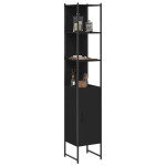 vidaXL Dulap de baie, negru, 33x33x185,5 cm, lemn prelucrat vidaXL Dulap de baie, negru, 33x33x185,5 cm, lemn prelucrat