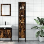 vidaXL Dulap de baie, stejar afumat, 33x33x185,5 cm, lemn prelucrat vidaXL Dulap de baie, stejar afumat, 33x33x185,5 cm, lemn prelucrat