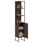 vidaXL Dulap de baie, stejar maro, 33x33x185,5 cm, lemn prelucrat vidaXL Dulap de baie, stejar maro, 33x33x185,5 cm, lemn prelucrat