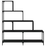 vidaXL Bibliotecă cu 4 niveluri negru 139x33,5x149 cm lemn vidaXL Bibliotecă cu 4 niveluri negru 139x33,5x149 cm lemn