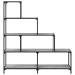 vidaXL Bibliotecă cu 4 niveluri gri sonoma 139x33,5x149 cm lemn vidaXL Bibliotecă cu 4 niveluri gri sonoma 139x33,5x149 cm lemn