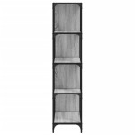 vidaXL Bibliotecă cu 4 niveluri gri sonoma 139x33,5x149 cm lemn vidaXL Bibliotecă cu 4 niveluri gri sonoma 139x33,5x149 cm lemn